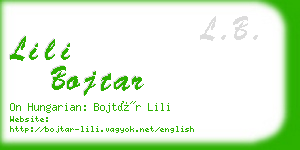 lili bojtar business card